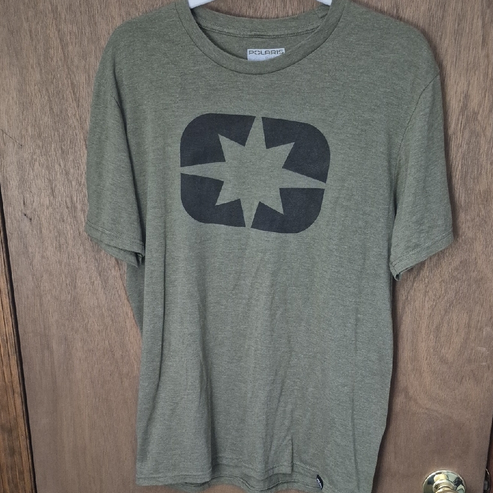 Polaris Army Green Tee with Black Star Graphic